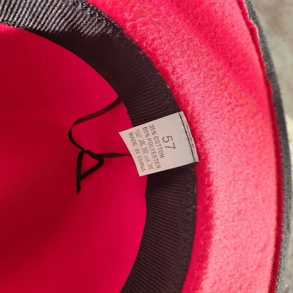 Unisex - Two Tone Red and Black Fedora - Picture 7 of 13